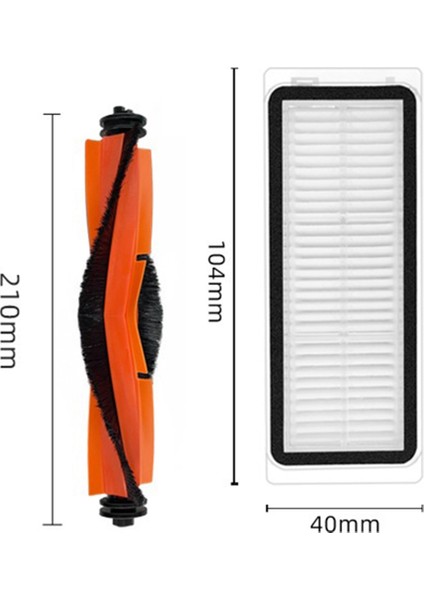 Vakumlu Paspas Yedek Parça Paketi Kitleri Aksesuarları X20PRO/PLUS Yan Fırça Ana Fırça Ana Fırça Kapağı Paspas Tozu (Yurt Dışından)