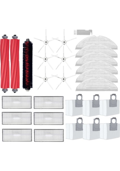 S7 Maxv Artı S7 Maxv Ultra G10S Pro Hepa Filtre Toz Torbası Temizleme Haddeleme Fırçası Ana Yan Fırça Parçaları (Yurt Dışından)