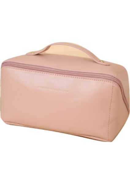 Kapasiteli Seyahat Kozmetik Çantası Çok Fonksiyonlu Seyahat Kozmetik Çantası Kadın Tuvalet Organizatör Makyaj Çantası Aracı Pembe (Yurt Dışından)