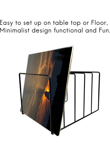 Metal Vinil Plak Sergileme Rafı Döner Tabla Depolama Rafı Sergi Standı Tutucu B (Yurt Dışından) fırsatları