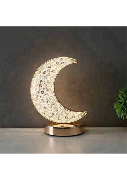 Led, Ay Şeklinde Üç Renkli Masa Işığı, Dokunmatik Karartma, Başucu Işığı, Romantik Elmas USB (Yurt Dışından) fiyatları