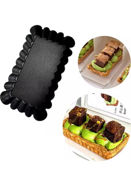 2 Adet Mini 0.6mm Yapışmaz Karbon Çelik Kremalı Pasta Pişirme Kek Kalıbı Turta, Peynirli Kek, Kiş Tava, Mini Tart Tavalar (Yurt Dışından) modelleri