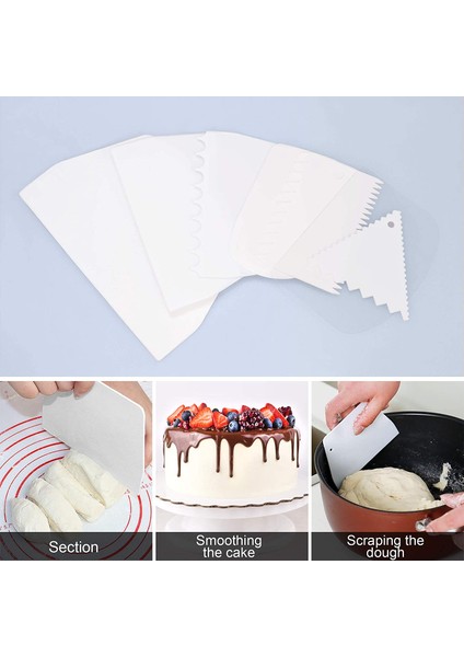 7 Adet Hamur Kek, Plastik Krema Kek Pürüzsüz, Pişirme Için Hamur ve Tezgah, Ekmek Araçları (Yurt Dışından) indirimleri