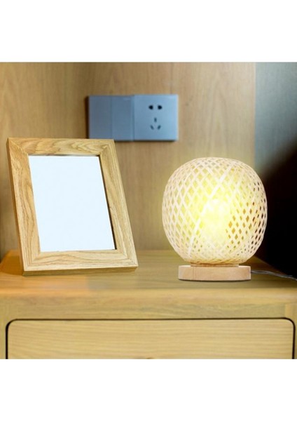 Bambu Rattan Masa Lambası Japon Tarzı Başucu Lambası Masa Lambası Yatak Odası Diy Dekorasyon Ab Tak (Yurt Dışından) indirimleri