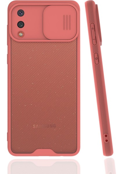 Samsung Galaxy A02 Kılıf Platin Kamera Koruma Silikon - Pembe