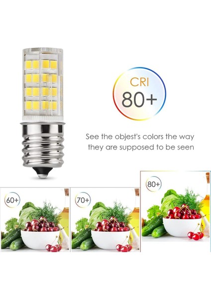 2 Paket 4W Kısılabilir LED E17 Mikrodalga Fırın Ampulü, Gün Işığı 6000K 40W Halojen Eşdeğer Işık, Seramik E17 LED Ampul (Yurt Dışından) indirimleri