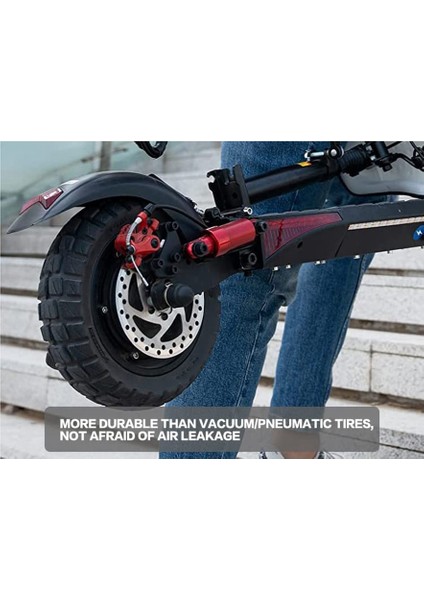 Katı Lastik 10 Inç, 10X2.70-6.5 Katı Lastik Scooter Tubeless Delinmeye Dayanıklı Lastik, Kugoo Için Patlamaya Dayanıklı Katı Lastikler (Yurt Dışından)