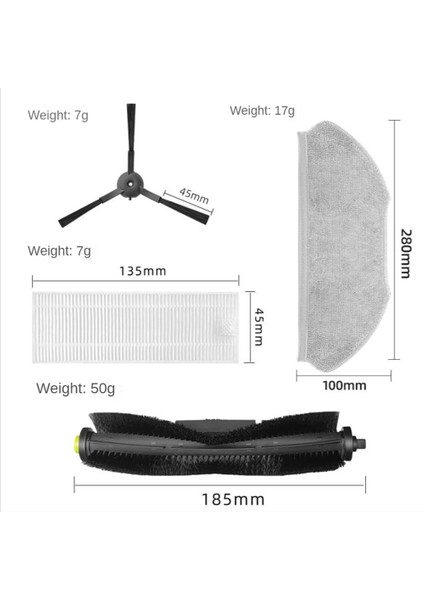 Qihoo 360 S10 X100 Max Robotlu Süpürge Yedek Ana Fırça Yan Fırça Hepa Filtre Yedek Parçaları Için Aksesuarlar (Yurt Dışından) indirimleri