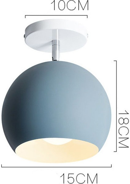 Yuvarlak Macaron Tavan Işık Iskandinav Modern LED Tavan Lambası Oturma Odası Yatak Odası Armatür Sundurma Koridor Koridor-Gri (Yurt Dışından) fiyatları