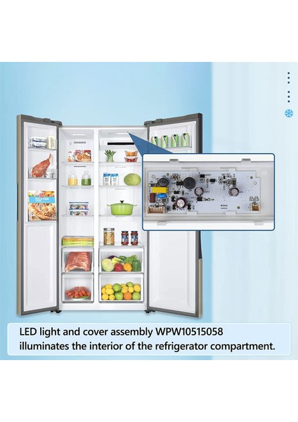 Yeni Yükseltilmiş W10515058 LED Işık //, Buzdolabı Dondurucu ile Uyumlu (Yurt Dışından)