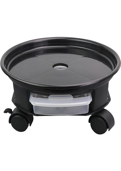 Yuvarlak Saksı Tepsileri Çıkarılabilir Evrensel Alt Tekerlek Temel Bitki Saksı Tabanı Depolama Çekmecesi-A (Yurt Dışından)