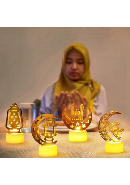 Ev Için Ramazan Işıkları Süslemeleri 6 Paket Eid Mubarak LED Mum Işıkları (Yurt Dışından)