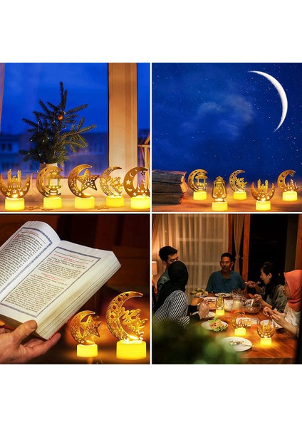 Ev Için Ramazan Işıkları Süslemeleri 6 Paket Eid Mubarak LED Mum Işıkları (Yurt Dışından)