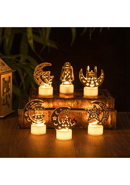 Ev Için Ramazan Işıkları Süslemeleri 6 Paket Eid Mubarak LED Mum Işıkları (Yurt Dışından)