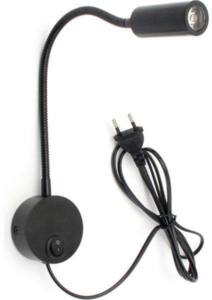 Duvara Monte Okuma Lambası Duvar Lambası Hortumu Başucu Lambası Anahtarı Kontrol Minimalist Tarzı Duvar Lambası (Siyah Abd Tak) (Yurt Dışından) fırsatları