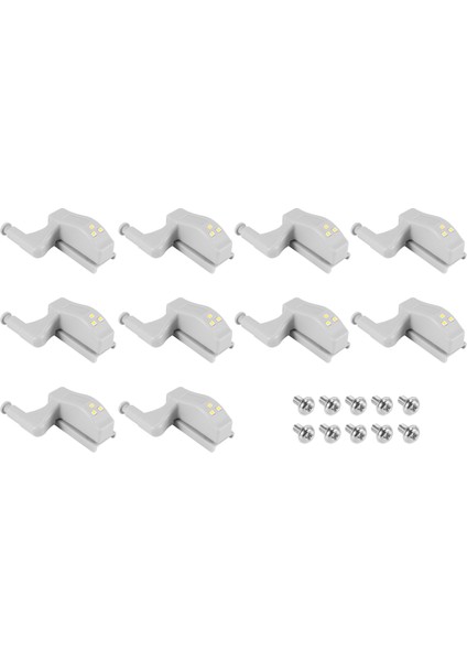 10 Adet Dolap Dolap Dolap LED Menteşe Işık Lambası Sıcak Beyaz (Yurt Dışından)