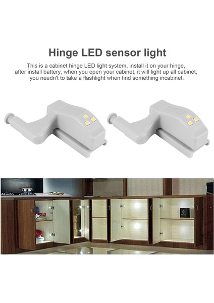 10 Adet Dolap Dolap Dolap LED Menteşe Işık Lambası Sıcak Beyaz (Yurt Dışından) modelleri