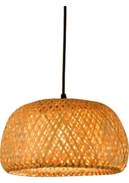 Modern Bambu Çalışması El Örgü Bambu Dokuma Avize Restoran El Yapımı Bambu Fener Avize Otel Ev Dekorasyon Lambası (Yurt Dışından)