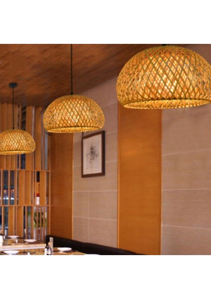 Modern Bambu Çalışması El Örgü Bambu Dokuma Avize Restoran El Yapımı Bambu Fener Avize Otel Ev Dekorasyon Lambası (Yurt Dışından) fırsatları