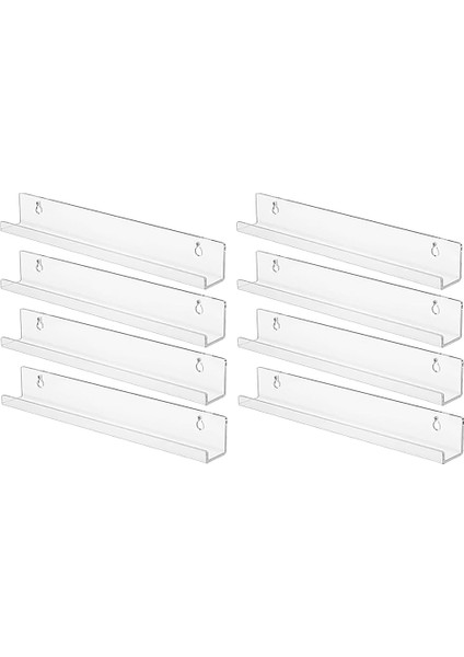 Kayıt Rafı Duvara Montaj - 8 Paket 15 Inç Kayıt Tutucu, Akrilik Şeffaf Albüm Kayıt Sergileme Rafı Yüzer Raflar (Yurt Dışından)