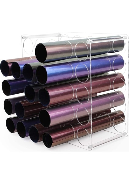 25 Delikli Vinil Rulo Depolama Rafı, El Sanatları Odası Için Vinil Rulo Tutucu, 12 Inç x 12 Inç, 2 Inç Delikli (1 Paket) (Yurt Dışından) fiyatları