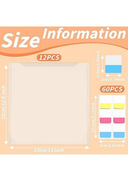 12 Parça Albüm Kağıdı Saklama Kutusu, 30,48 x 30,45 Cm, 60 Yapışkanlı Dizin Sekmeli Su Geçirmez Tek Üstten Yüklü (Yurt Dışından) fiyatları