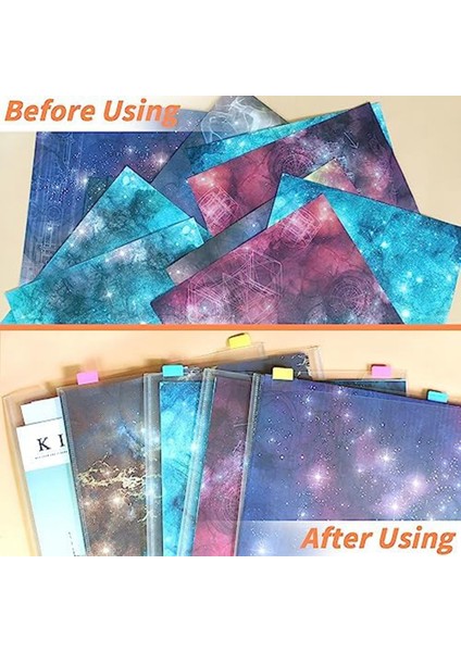 12 Parça Albüm Kağıdı Saklama Kutusu, 30,48 x 30,45 Cm, 60 Yapışkanlı Dizin Sekmeli Su Geçirmez Tek Üstten Yüklü (Yurt Dışından) fırsatları