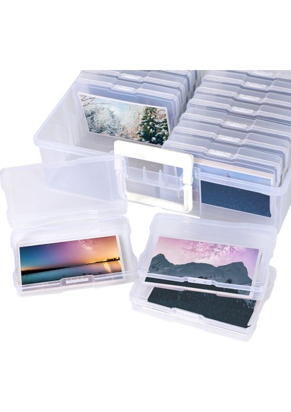 Fotoğraf Kutusu 4x6 Inç Fotoğraf Saklama Kutusu 16 Iç Fotoğraf Organizatör Kutuları Şeffaf Zanaat Fotoğraf Saklama Kapları Kutusu (Yurt Dışından) fırsatları