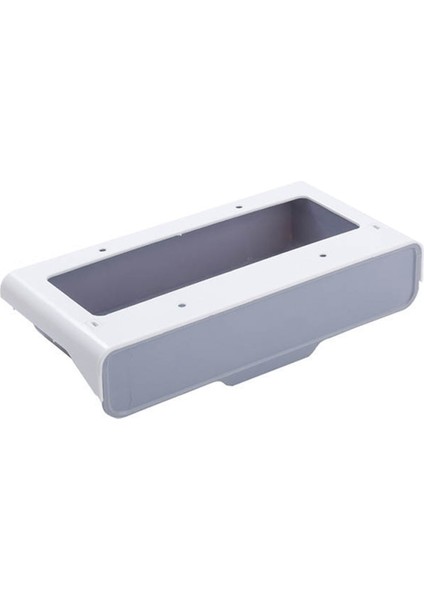 Çekmece Altında Kutu Masa Altında Mutfak Depolama Tutucu Masa Düzenleyici Not Kalem Kırtasiye Malzemesi Saklama Kutusu Kasa Gri Küçük (Yurt Dışından)