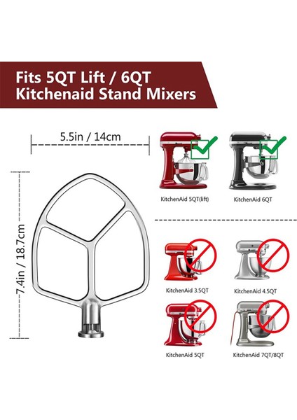 KN256WW 6qt Tel Kırbaç + Mikser Yardım Küreği Kitchenaid Için 6 Quart Stand Mikser Aksesuarının Değiştirilmesi, Yumurta Krema Karıştırıcı Çırpma Teli (Yurt Dışından)