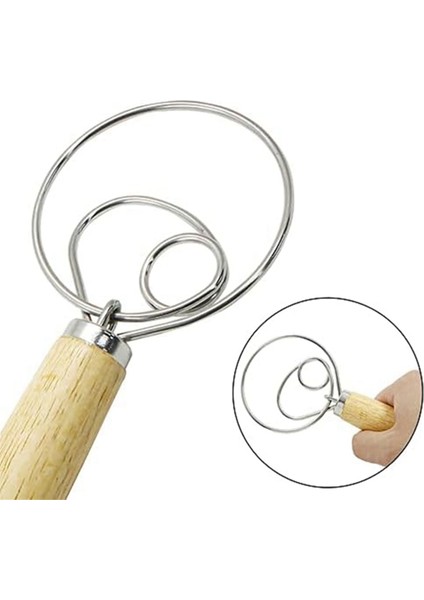 Hamur Çırpma Teli, 13 Inç Ahşap Hollandalı Hamur Hamur Karıştırıcı El Aleti, Ekmek Hamur Çırpma Teli (Yurt Dışından) indirimleri