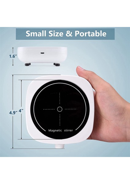 3x Manyetik Karıştırıcı Mini Laboratuvar Karıştırıcı Taşınabilir Karıştırıcı Plakası Karıştırma Çubuğu ile 2l 4000RPM Laboratuvar Için Ab Tak (Yurt Dışından)