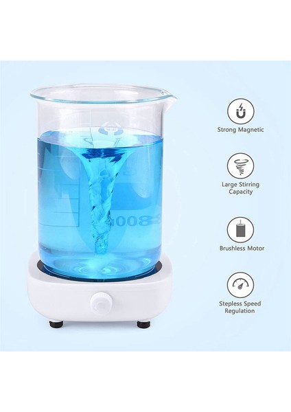 3x Manyetik Karıştırıcı Mini Laboratuvar Karıştırıcı Taşınabilir Karıştırıcı Plakası Karıştırma Çubuğu ile 2l 4000RPM Laboratuvar Için Ab Tak (Yurt Dışından)