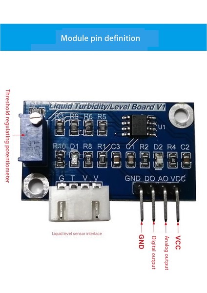 Sıvı Seviye Sensörü Sıvı Seviyesi Algılama Sensörü Su Seviyesi Izleme Sensörü Sensör Modülü (Yurt Dışından)