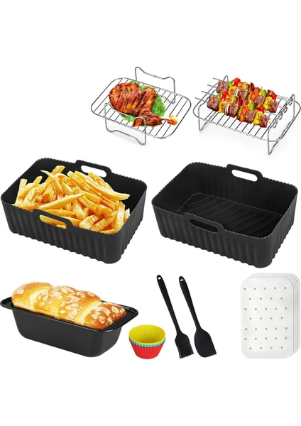 Hava Fritöz Aksesuarları, Ninja Hava Fritöz AF300UK AF400UK/TOWER T17088/SALTER/DEVOLOGY, Silikon Hava Fritöz Astarı (Yurt Dışından)