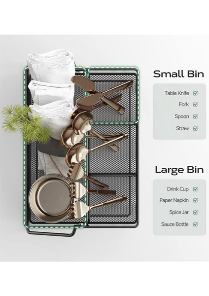 4 Bölmeli Çatal Bıçak Takımı Saklama Sepeti, Ev, Mutfak, Parti, Kamp Için Mükemmel Örgü Sofra Takımı Tutucu Organizatör (Yurt Dışından) fırsatları