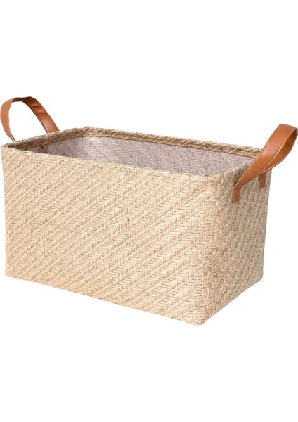 Dokuma Depolama Sepeti Katlanabilir Elbise Organizatör Sepeti Saplı Dolap Organzier Yıkanabilir Organizatör (Yurt Dışından)