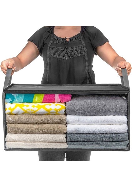 2 Adet Yorgan Organizatör Kutusu Katlanabilir Taşınabilir Dolap Istiflenebilir Kutular Olmayan Dokuma Giysi Saklama Battaniye Toplama Kılıfı-Gri (Yurt Dışından) indirimleri