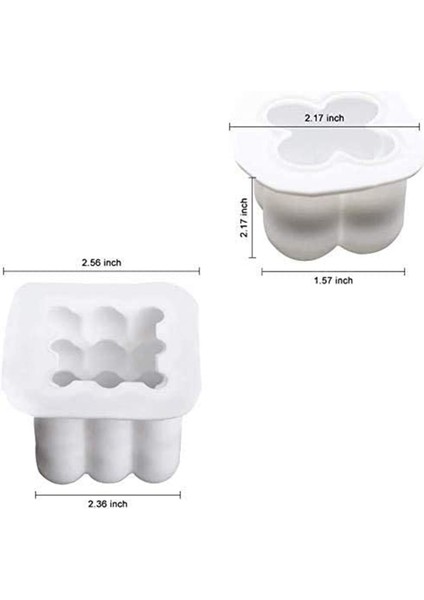 Dökmek Için 4x Mum Kalıbı, Silikon Kabarcık Mum Mum Kalıp Mumlar Kendiniz Kare Mum Yapın (Yurt Dışından) modelleri