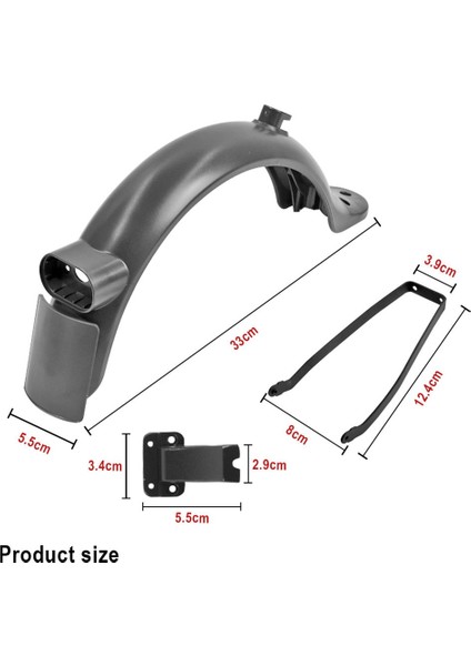Xiaomi M365 Pro2 1s Mı3 Elektrikli Scooter Arka Çamurluk Seti Braketi Arka Lambası Aksesuarları, Beyaz (Yurt Dışından)