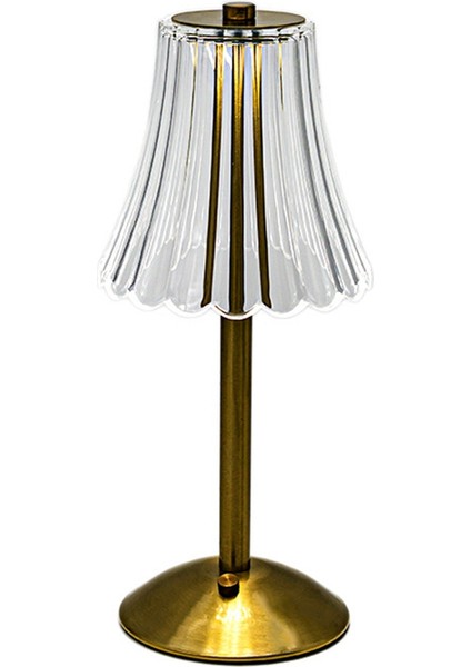 LED Kristal Dekoratif Masa Lambası 800 Mah Şarj Edilebilir Atmosfer Gece Lambası Restoran Cafe Için 3 Seviyeli Parlaklık (Yurt Dışından)