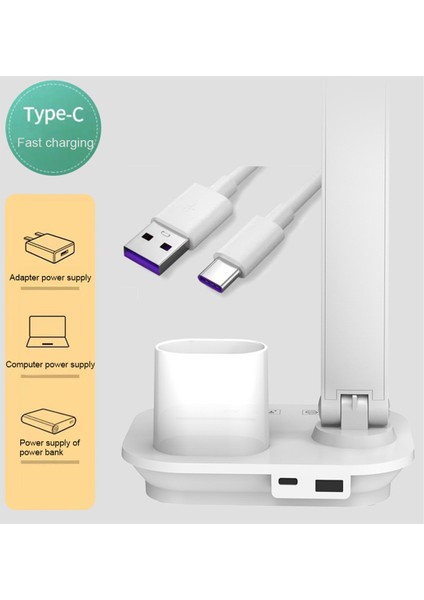 LED Masa Lambası Kademesiz Kısılabilir Dokunmatik Katlanabilir Masa Lambası Başucu Okuma Göz Koruması Gece Lambası Kalemlik ile (Yurt Dışından) fırsatları