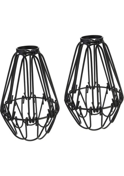 Ayarlanabilir Tel Kafes Abajur, 2 Paket Metal Kuş Kafesi Ampul Guard Ada Sarkıt Aydınlatma Armatürü Damla Lamba Tutucu (Yurt Dışından)