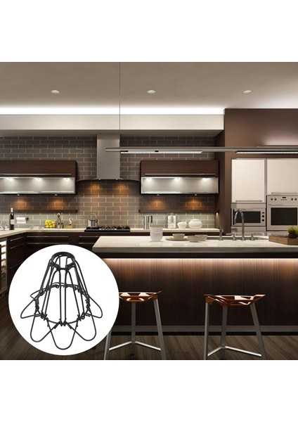 Ayarlanabilir Tel Kafes Abajur, 2 Paket Metal Kuş Kafesi Ampul Guard Ada Sarkıt Aydınlatma Armatürü Damla Lamba Tutucu (Yurt Dışından) fırsatları