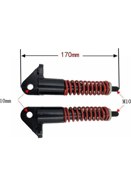 Elektrikli Scooter Süspansiyon Yaylı Amortisör 8 Inç Darbeye Dayanıklı Ön Dişli Amortisör Scooter Aksesuarları (Yurt Dışından)