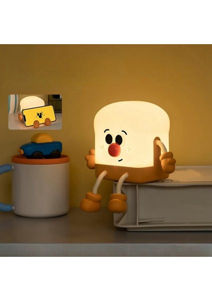 Gece Lambası Tost Boy LED Gece Lambası Şarj Edilebilir, Taşınabilir Yatak Odası Başucu Yatak Lambası Doğum Günü Hediyeleri Fikir (Yurt Dışından)