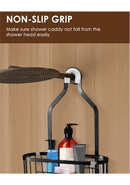 Banyo Asılı Duş Organizatörü, Sünger Kancalı Baş Duş Sepeti, Paslanmaz, Anti-Salıncak (Yurt Dışından) modelleri