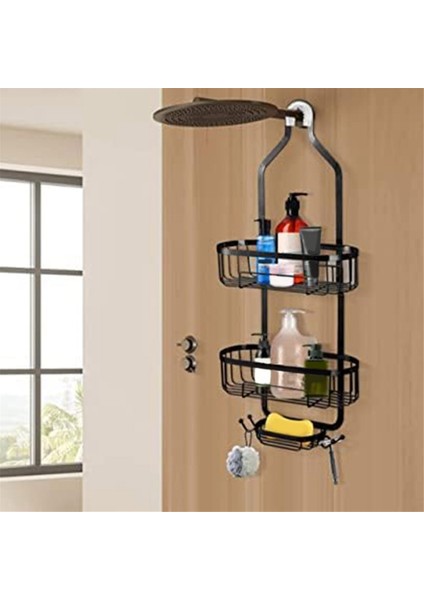 Banyo Asılı Duş Organizatörü, Sünger Kancalı Baş Duş Sepeti, Paslanmaz, Anti-Salıncak (Yurt Dışından) fırsatları