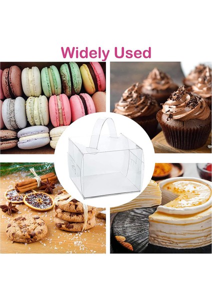 20 Adet 13X13X13 cm Şeffaf Kek Kutuları Kulplu ve Kek Panoları, Forpasta, Tatlılar ve Cupcakes, Parti Pastası Forwedding (Yurt Dışından) indirimleri