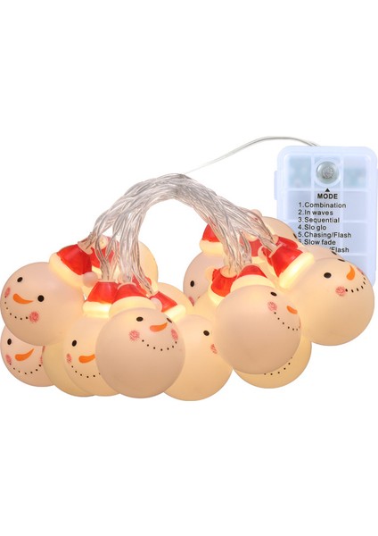 Kumandalı Noel Baba Işık Dize Festoon Noel Yeni Yıl Dekoratif Lamba Ev Noel Için LED Işıklar (A) (Yurt Dışından)